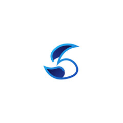 Abstract Letter S Logo with Linear Concept. Simple and Modern Letter S Logo in Blue Gradient Style