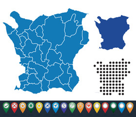 Set maps of Skåne County © ad_hominem