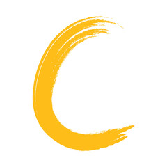 Letter C Alphabet in Brush Style