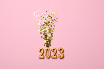 Concept of Happy New Year 2023, Happy New Year composition