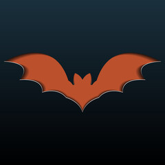 paper cut postcard. happy halloween.