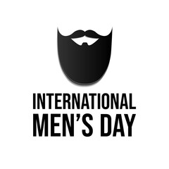 international mens day papercut posctard