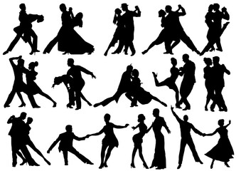 silhouettes of dancer