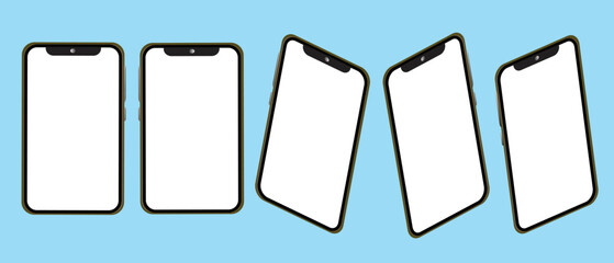 Smartphone vector for illustration or business or media , blue background.