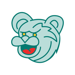 Bear logo design simple modern.
