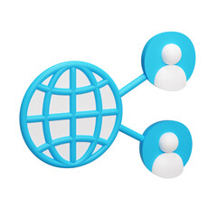 globe, users, web, network