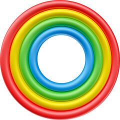 Obraz premium Rainbow cartoon in 3d render realistic