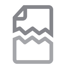 Document error icon in flat style.