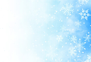 背景素材_水彩テクスチャ_雪