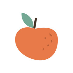Fototapeta premium apple trendy illustration for childish style
