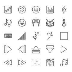 Outline icon for Audio Music