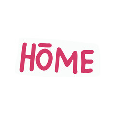 home in trendy illustration for stickers design element
