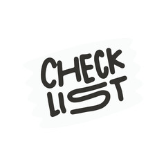 check list in trendy illustration for stickers design element