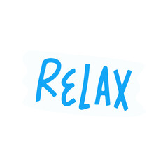 relax in trendy illustration for stickers design element
