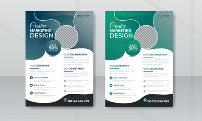 poster flyer pamphlet brochure cover design layout space for photo background, vector illustration template in A4 size