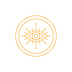 abstract boho for tarot card line art illustration design