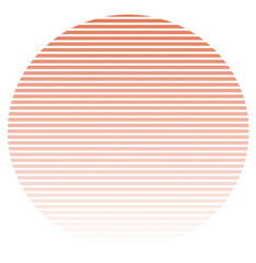Circle looking like sun with orange gradient lined effect