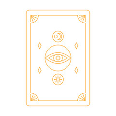 abstract boho for tarot card line art illustration design