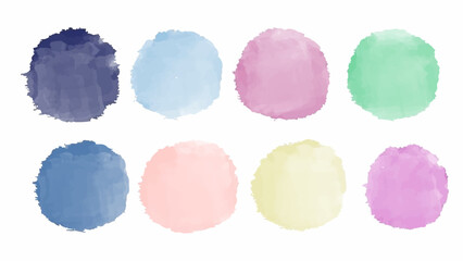 Set of colorful vector watercolor backgrounds for poster, brochure or flyer, Bundle of watercolor posters, flyers or cards. Banner template.