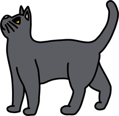 doodle freehand sketch drawing of cat pose. 