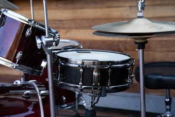 Obraz na płótnie Canvas drum kit on the stage