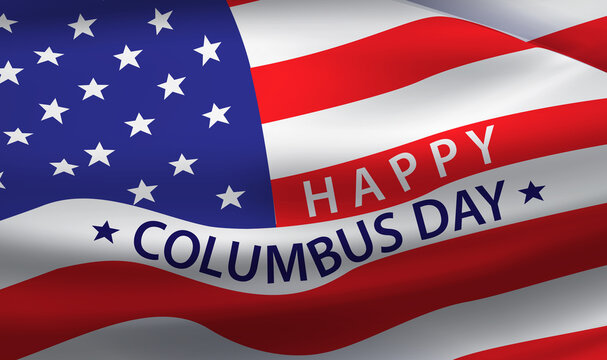 Columbus Day USA Flag