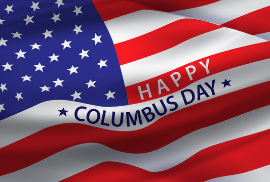 Columbus Day USA Flag