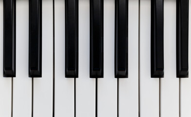 Black and white piano keys