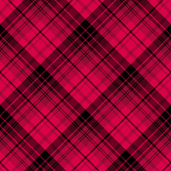 Seamless pattern in bright black and pink colors for plaid, fabric, textile, clothes, tablecloth and other things. Vector image. 2