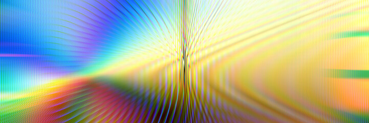 Fototapeta Vivid dark red blue error illustration in striped shapes, psychedelic disco shapes tech. Synth wave. Vapor wave cyberpunk style. Retro futurism, web punk, rave DJ techno in reflection disco shape	 obraz