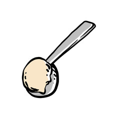 Ice cream illustration design. Sweet vanila and cocolate