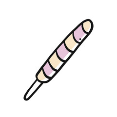 Ice cream illustration design. Sweet vanila and cocolate