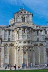 Fototapeta na wymiar Pisa, Italy, 14 April 2022: Back view of the cathedral