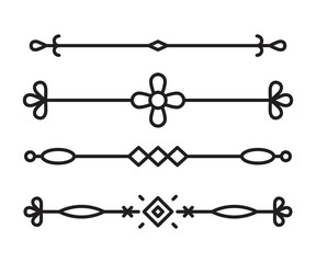 text dividers and separators set line illustration