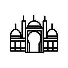 Mosque in line art llustration design