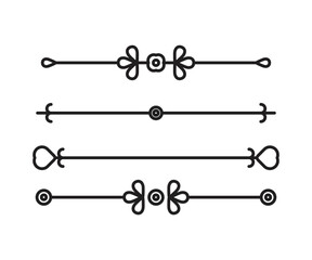 text dividers and separators set line illustration