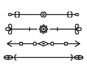 text dividers and separators set line illustration