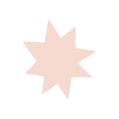 Cute abstract trendy shape hand drawn