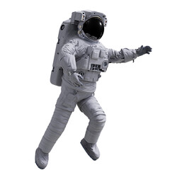 astronaut floating in outer space, isolated