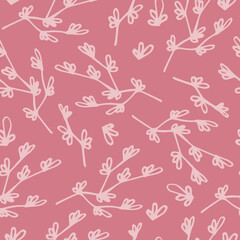 Seamless vector pattern with decorative branches