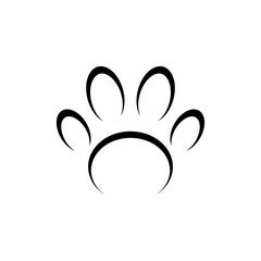 Animal paw icon flat sign for mobile concept and web design © sljubisa