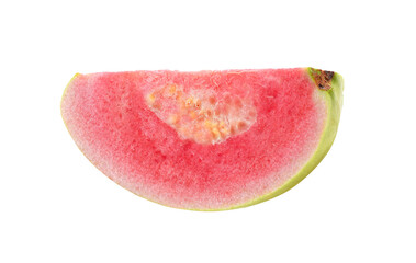 Pink Guava slice isolated on transparent png