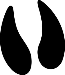 Elk reindeer animal foot prints, steps trail icon