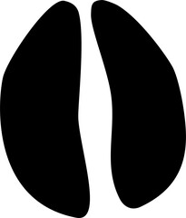 Deer moose elk animal footprints isolated traces