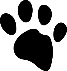 Dog or cat animal paw prints isolated steps trail