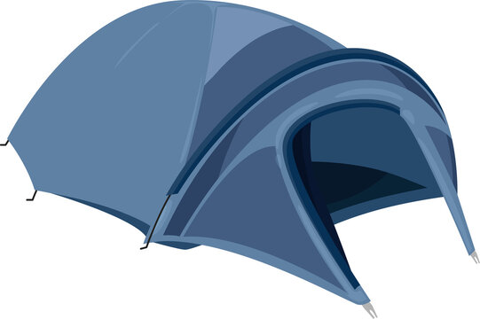 One Room Camping Tent, Blue Outdoor Marquees Icon