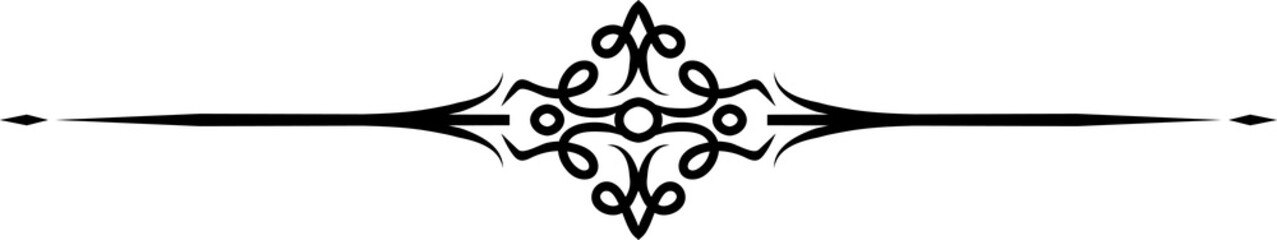 Frame element and text divider monochrome vector