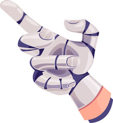 Robotic prosthesis human hand, pointing finger up