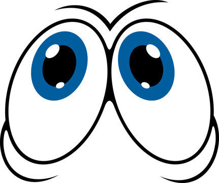 Eyes, face cartoon character, smile comic icon