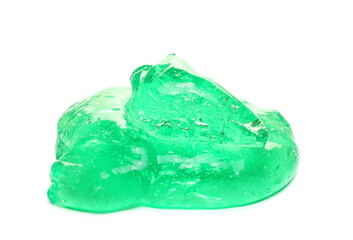 Green  slime, goo isolated on white  